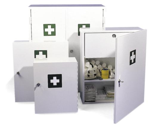 actiomedic Erste-Hilfe-Schrank aus Stahl, leer / für Füllung nach DIN 13157 Standard 3 L