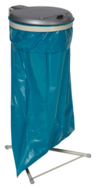 VAR Müllsackständer, für 120-Liter-Säcke, kieselgrau, Deckel silber