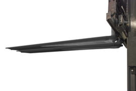 Bauer Gabelverlängerung mit offener Unterseite, RAL7021 Schwarzgrau, für Zinkenquerschnitt Höhe x Breite 45 x 100 mm
