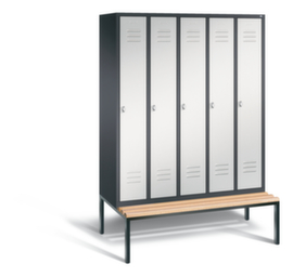 C+P Sitzbankschrank Classic mit 5 Abteilen, Abteilbreite 300 mm