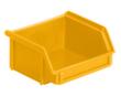 Stapelbarer Sichtlagerkasten Classic mit großer Griffmulde, gelb, Tiefe 95 mm