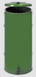 VAR Feuersicherer Abfallsammler, 120 l, RAL6001 Smaragdgrün