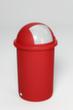 VAR flüssigkeitsdichter Wertstoffsammler, 50 l, rot, Deckel silber Standard 2 S