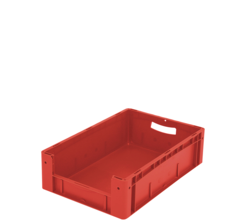 BITO Euronorm-Sichtlagerbehälter mit Eingrifföffnung, rot, HxLxB 170x600x400 mm