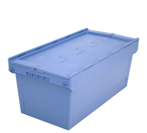 BITO Mehrwegbehälter verplombbar, Inhalt 76 l, Zweiteiliger Scharnierdeckel