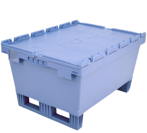 BITO Großvolumen-Mehrwegbehälter mit Doppelboden + Kufen, Inhalt 114 l, Krokodildeckel