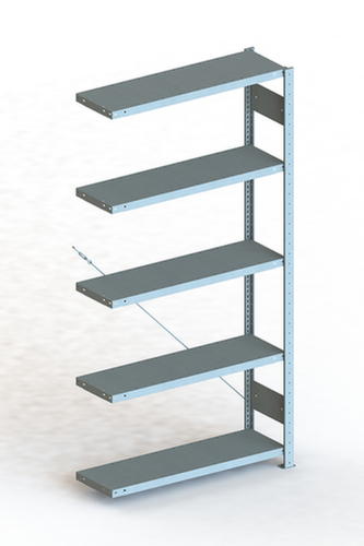 META Universal-Steckregal S3 Clip 150, Höhe x Breite x Tiefe 2000 x 1006 x 336 mm, 5 Böden
