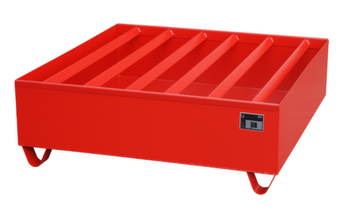 Stapelbare Auffangwanne mit Profilrost