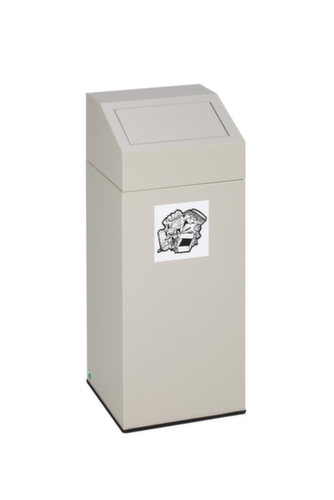 Wertstoffsammler inklusive Aufkleber, 45 l, eisenglimmer, Deckel eisenglimmer