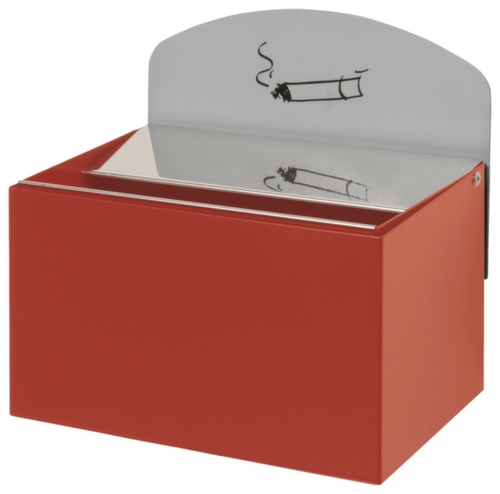 Wandascher mit Rückwandschild, rot