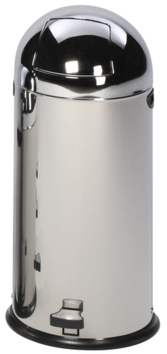 Tretabfallbehälter mit Klappdeckel aus Edelstahl, 33 l