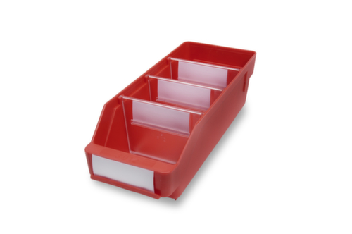 Regalkasten mit Sichtöffnung, rot, Tiefe 300 mm