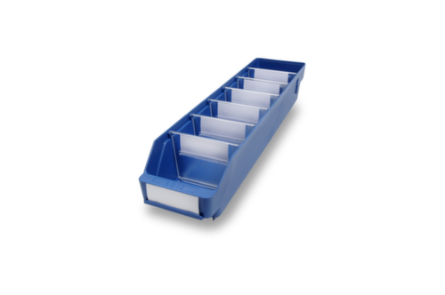 Regalkasten mit Sichtöffnung, blau, Tiefe 500 mm