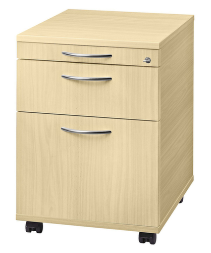 Rollcontainer Solid mit HR-Auszug, 2 Schublade(n), Ahorn/Ahorn