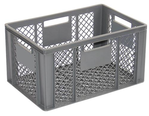 Euronorm-Stapelbehälter Basic mit verstärktem Rippenboden, grau, Inhalt 63 l
