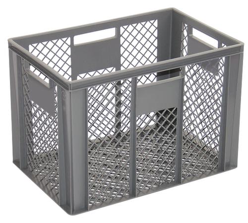 Euronorm-Stapelbehälter Basic mit verstärktem Rippenboden, grau, Inhalt 83 l