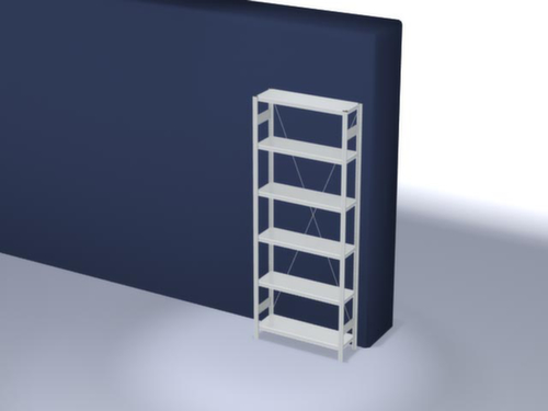 hofe System-Steckregal, Höhe x Breite x Tiefe 2500 x 1060 x 335 mm, 6 Böden