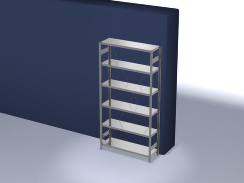 hofe System-Steckregal, Höhe x Breite x Tiefe 2500 x 1360 x 435 mm, 6 Böden