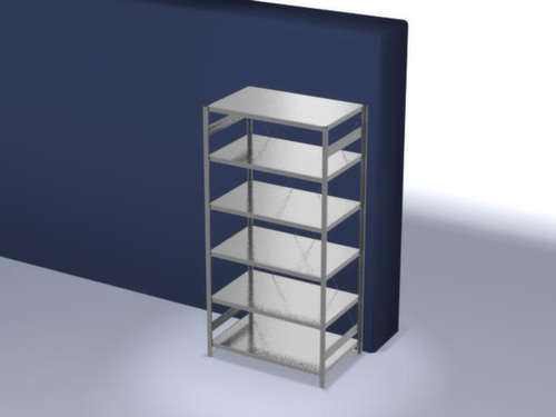 hofe System-Steckregal in Standard Bauart, Höhe x Breite x Tiefe 2500 x 1360 x 835 mm, 6 Böden
