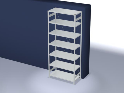hofe System-Steckregal in mittelschwerer Bauart, Höhe x Breite x Tiefe 3000 x 1360 x 635 mm, 7 Böden