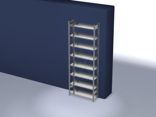 hofe Akten-Steckregal, 8 Böden, mit korrosionsschützender Zinkbeschichtung