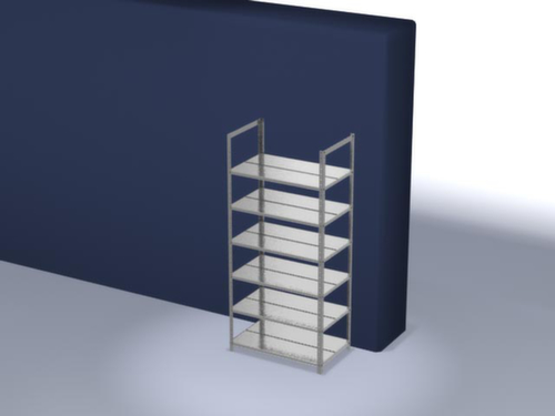 hofe Akten-Schraubregal zur beidseitigen Nutzung, 6 Böden, mit korrosionsschützender Zinkbeschichtung