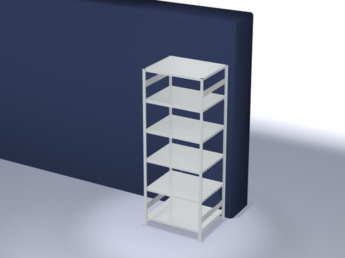 hofe Traversenregal in Standard Bauart, Höhe x Breite x Tiefe 2500 x 1060 x 835 mm, 6 Böden