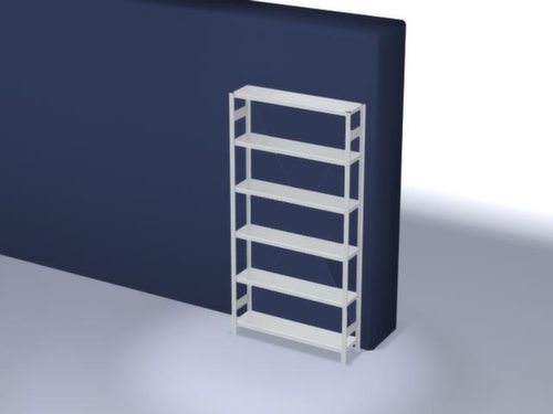 hofe Traversenregal in Standard Bauart, Höhe x Breite x Tiefe 2500 x 1360 x 335 mm, 6 Böden