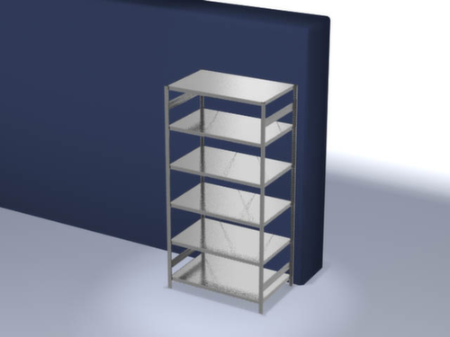 hofe Traversenregal in Standard Bauart, Höhe x Breite x Tiefe 2500 x 1360 x 835 mm, 6 Böden