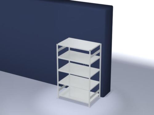 hofe Traversenregal in Standard Bauart, Höhe x Breite x Tiefe 2000 x 1360 x 835 mm, 5 Böden