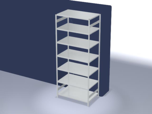 hofe Traversenregal in Standard Bauart, Höhe x Breite x Tiefe 3000 x 1360 x 835 mm, 7 Böden