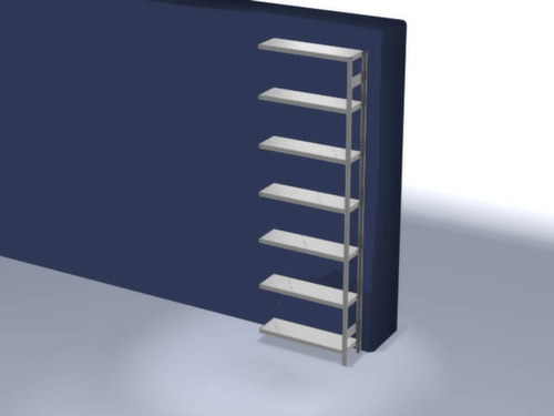 hofe Traversenregal in mittelschwerer Bauart, Höhe x Breite x Tiefe 3000 x 1010 x 335 mm, 7 Böden