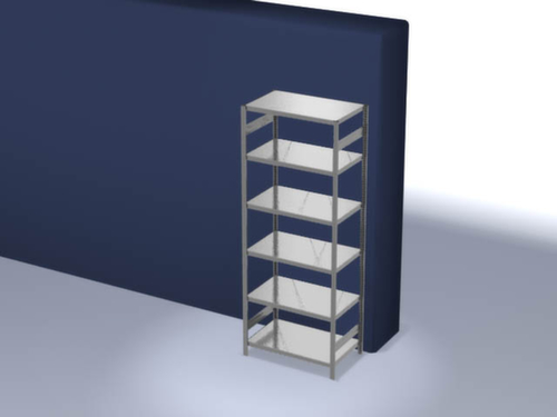 hofe Traversenregal in mittelschwerer Bauart, Höhe x Breite x Tiefe 2500 x 1060 x 635 mm, 6 Böden