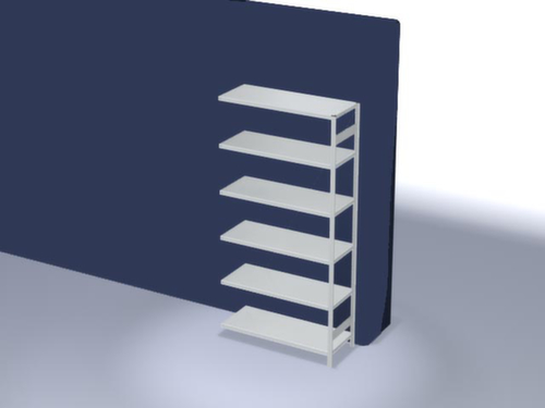 hofe Traversenregal in mittelschwerer Bauart, Höhe x Breite x Tiefe 2500 x 1310 x 535 mm, 6 Böden