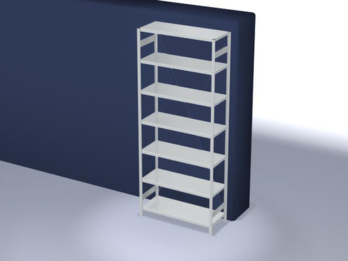 hofe Traversenregal in mittelschwerer Bauart, Höhe x Breite x Tiefe 3000 x 1360 x 535 mm, 7 Böden