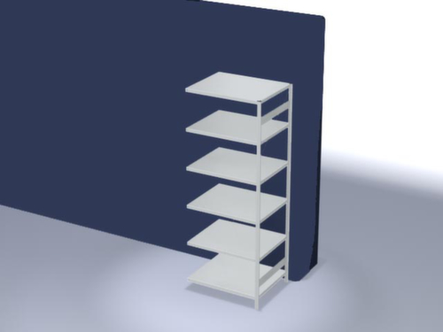 hofe Traversenregal in schwerer Bauart, Höhe x Breite x Tiefe 2500 x 1010 x 835 mm, 6 Böden