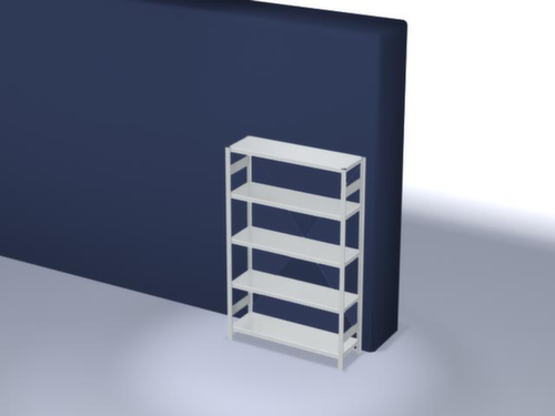 hofe Traversenregal in schwerer Bauart, Höhe x Breite x Tiefe 2000 x 1360 x 435 mm, 5 Böden