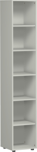 Gera Büroregal Milano, Breite 400 mm, 6 OH, lichtgrau