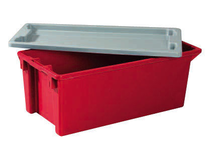 Drehstapelbehälter, rot, Inhalt 70 l