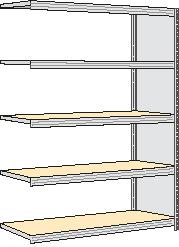 regalwerk Spanplatten-Steckregal mit Böden, Höhe x Breite x Tiefe 2000 x 1695 x 426 mm, 5 Böden