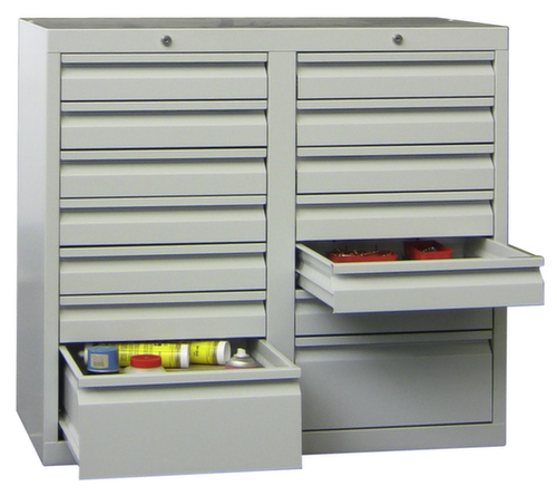 PAVOY Schubladenschrank Basis RAL7035, 14 Schublade(n), RAL7035 Lichtgrau/RAL7035 Lichtgrau