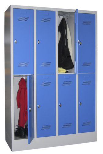 PAVOY Doppelstöckiger Garderobenschrank Basis mit 4x2 Abteilen, Abteilbreite 300 mm