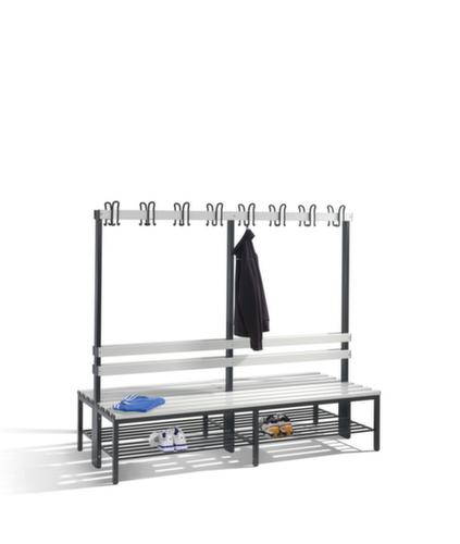 C+P Umkleidebank mit Haken und PVC-Leisten