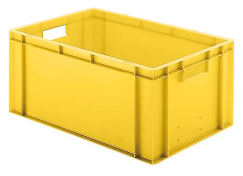 Euronorm-Stapelbehälter Wände + Boden geschlossen, gelb, Inhalt 51 l