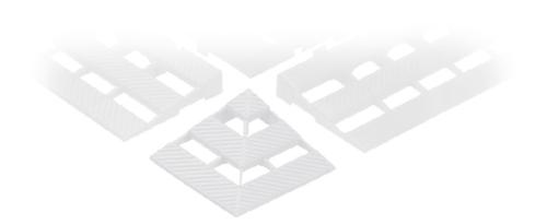 Bodenrost, Eckelement, Länge x Breite 110 x 110 mm