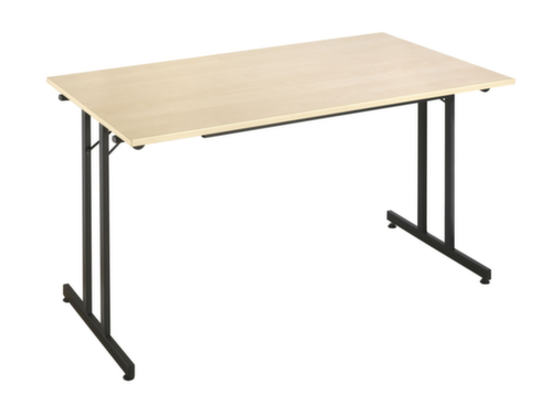 Stapelbarer Mehrzweck-Klapptisch, Breite x Tiefe 1400 x 800 mm, Platte Ahorn