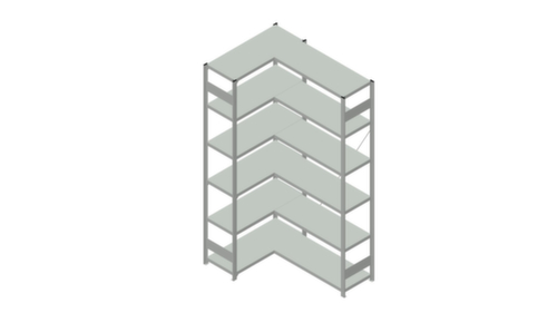 hofe System-Steckregal in Standard Bauart, Höhe x Breite x Tiefe 2500 x 1060 x 435 mm, 6 Böden