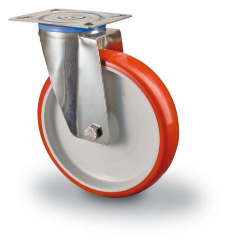 BS-ROLLEN Polyurethan-Rad mit Edelstahlgehäuse