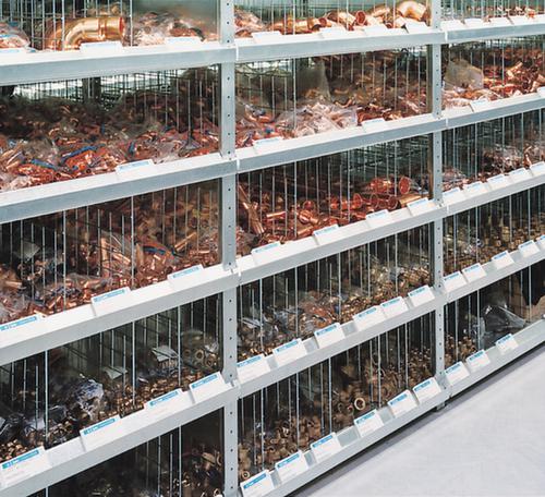 META System-Steckregal CLIP, Höhe x Breite x Tiefe 2000 x 1056 x 336 mm, 5 Böden