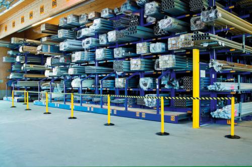 Gurtpfosten Safety mit 2 Gurten, Gurtlänge 2,3 m, Pfosten Aluminium